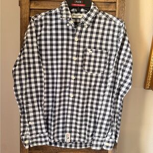 abercrombie kids Black and White Gingham Button-Down Shirt